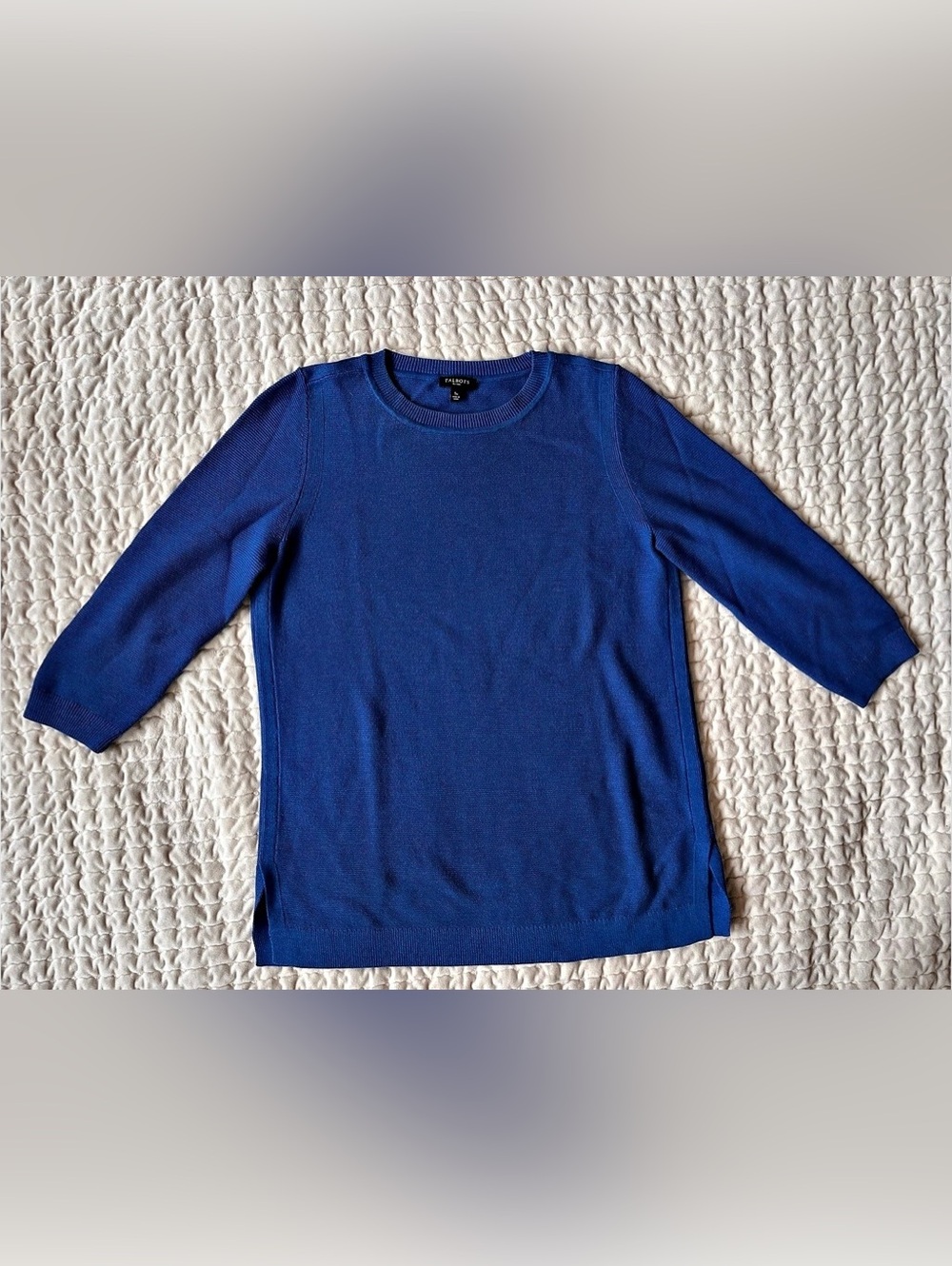 Talbots Blue Crew Neck Sweater Size Small Petite Like New